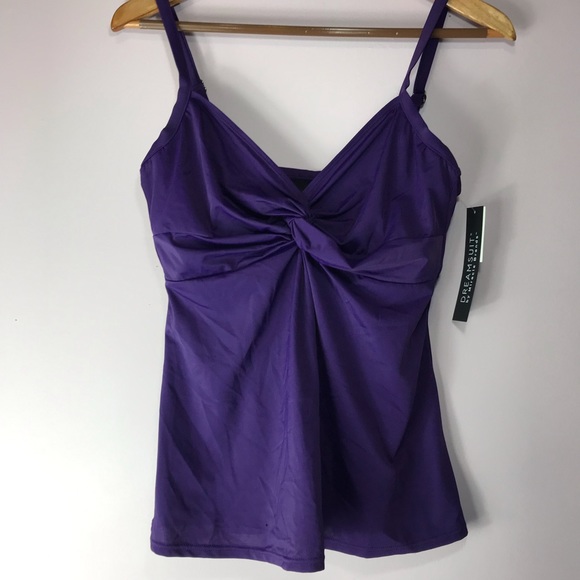 NWT DreamSuit Miracle Suit Twist Top Tankini 10 12 - Picture 7 of 12